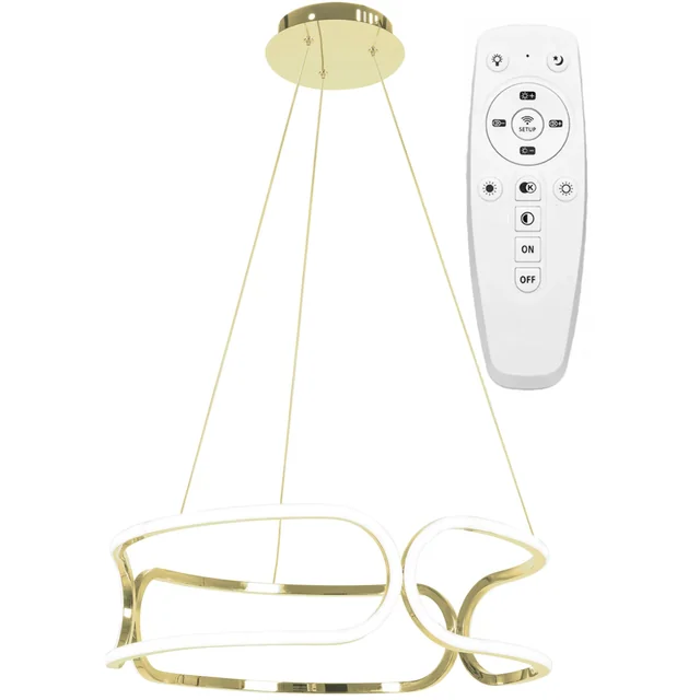 CEILING LAMP WITH REMOTE CONTROL LED PLATE APP791-CP TRIO Gold