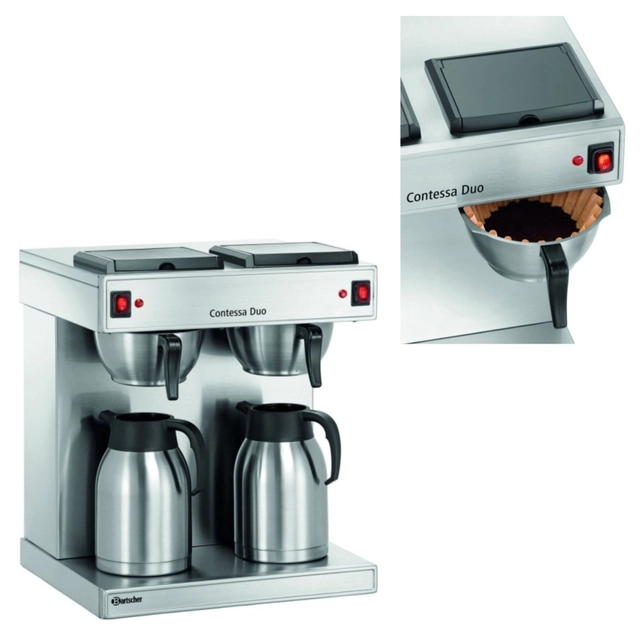 Cafetera 2x 13 Tazas 2l En 8 Min Bartscher 190184