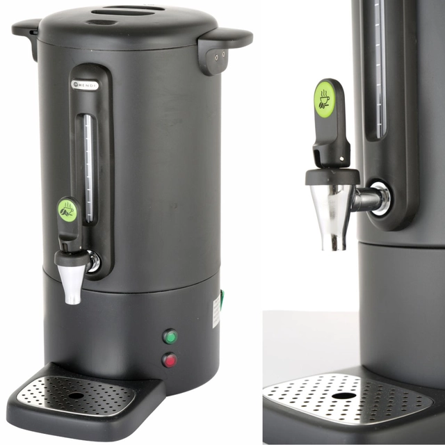 Cafetera eléctrica con grifo antigoteo, negra Concept Line 7 l - Hendi 211472