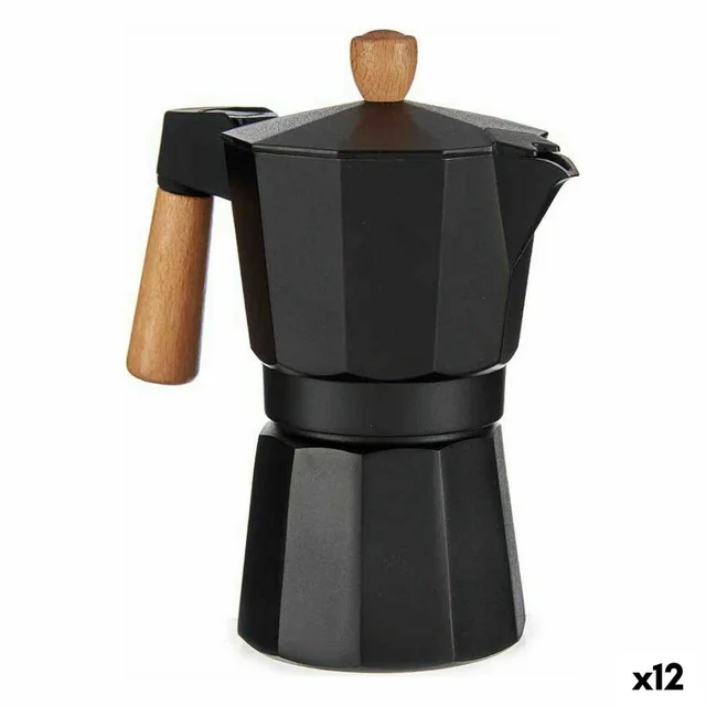 Cafétéria Italienne A611BQ-6 T Marron Noir Bois Aluminium 300 ml (12 Pièces)