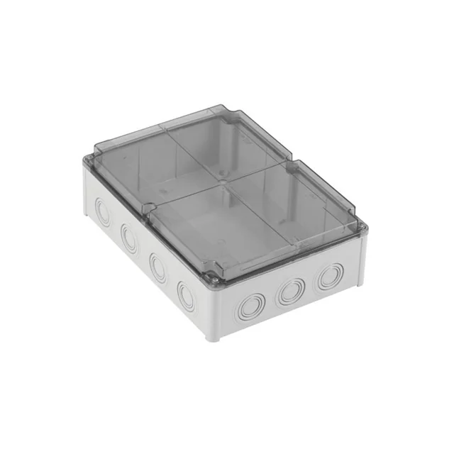 Caja ABS caja conexiones distribución 290x210x90 transparente mm IP67