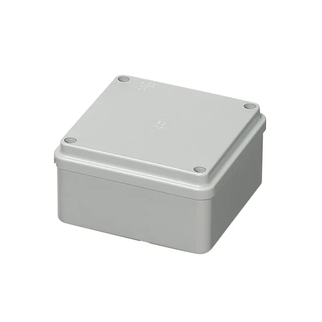 Caja cuadrada aplicada 100x100x50mm IP56 para unión de distribución ABS resistencia a los rayos UV sin ojales bordes lisos