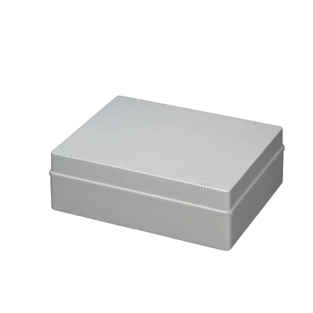 Caja cuadrada aplicada 380x300x120mm IP56 para unión de distribución ABS resistencia a los rayos UV sin ojales bordes lisos