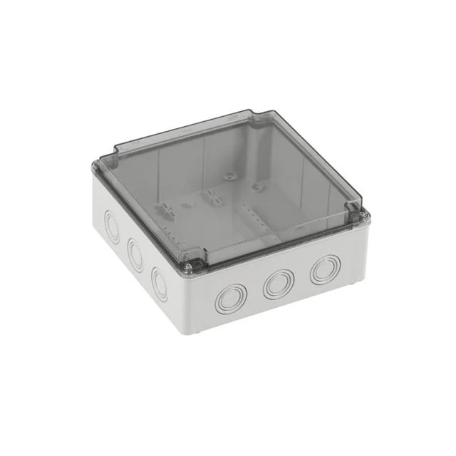 Caja de derivación aplicada ABS 210x210x90mm IP67 IK06 transparente