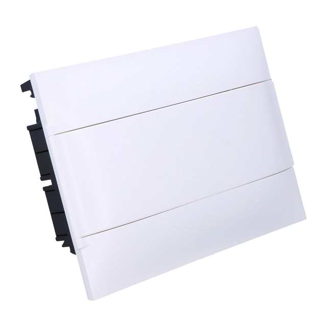 Caja de distribución de empotrar PRACTIBOX S 1x12 con puertas blancas, para paredes macizas