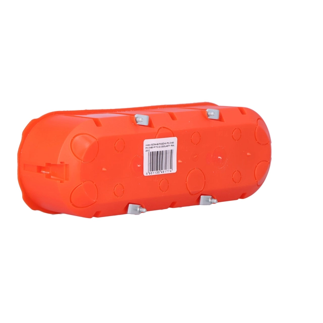 Caja de empotrar PK-3x60, para paredes de cartón yeso, naranja