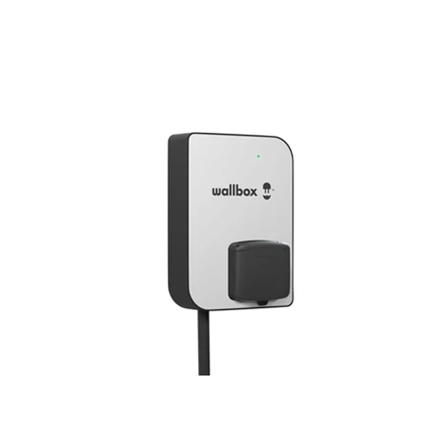 Caja de pared | Cargador de vehículo eléctrico SB de cobre, tipo enchufe 2 | 22 kW | Wi-Fi, Ethernet, Bluetooth | Gris