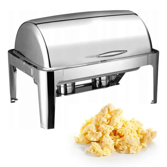 Calentador De Combustible De Pasta Para Buffet Roll Top 9l Gn 1/1 Acero