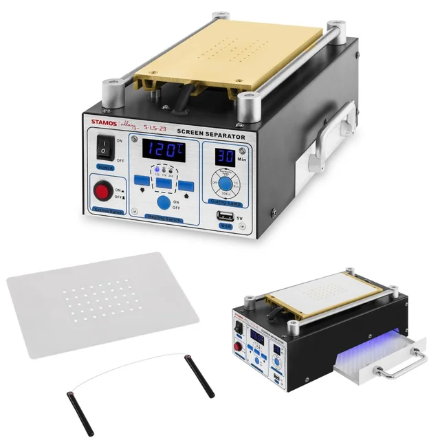 Calentador separador de servicio para reparación de pantallas LCD de hasta 8 pulgadas Stamos Soldering S-LS-23