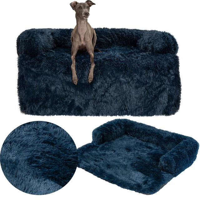 CAMA PARA PERRO SOFÁ PJ-021 AZUL MARINO M