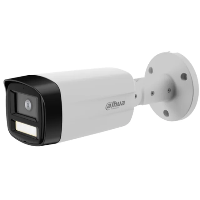 Cámara de vigilancia, exterior, 2MP, Dahua HAC-HFW1239TM-A-LED-0360B-S2, A todo color, lente 3.6mm, IR 40m