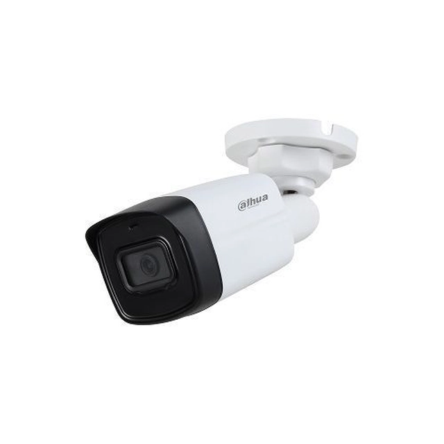 Cámara de vigilancia exterior, micrófono, lente 5MP, 3.6mm, IR 80m, Starlight, Dahua HAC-HFW1500TL-A-0360B-S2