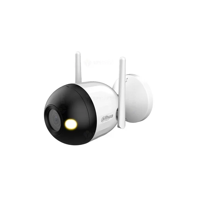 Cámara de vigilancia inalámbrica IP, 4 MP, 2.8 mm, Wi-Fi, Full Color, luz blanca 30 m, micrófono, ranura para tarjetas - Dahua F4C-LED