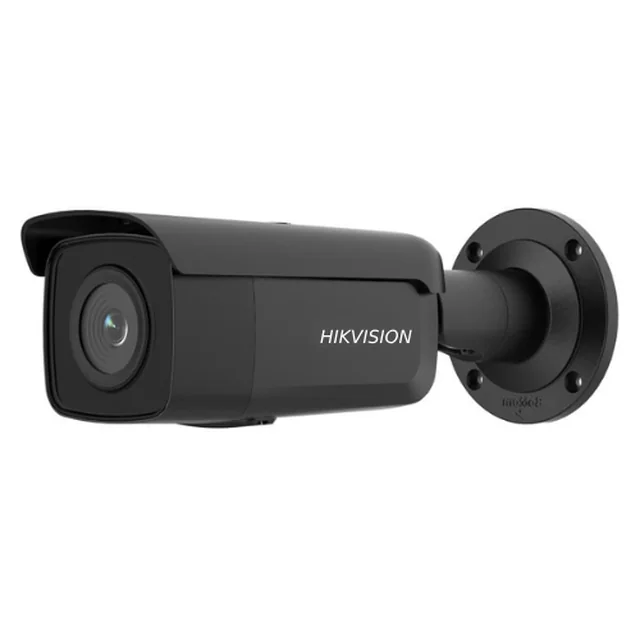 Cámara de vigilancia IP 6MP, Lente 2.8mm, IR 60m, AcuSense, Alarma, PoE, Micrófono - Hikvision DS-2CD2T66G2-2I (C) (Negro)