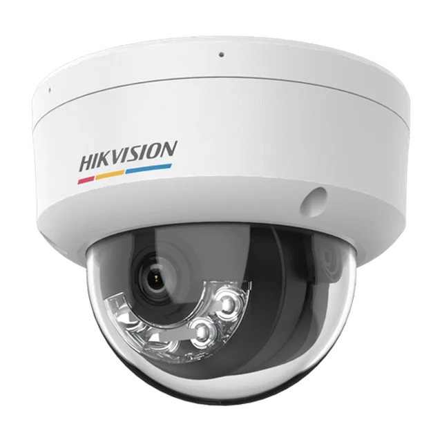 Cámara de vigilancia IP, ColorVu, Doble Luz, 6MP, lente 2.8mm, IR 30m, WL 30m, Mic, PoE, IK08 - HIKVISION DS-2CD1167G2H-LIU