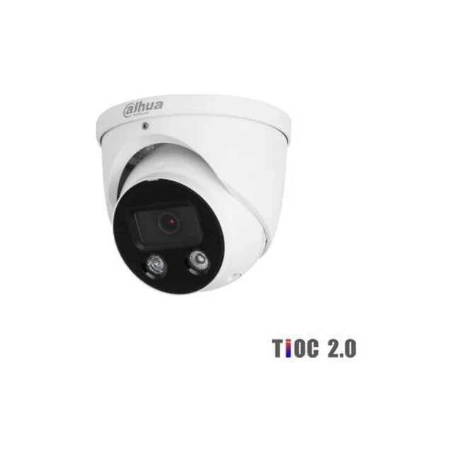 Cámara de vigilancia IP domo 5MP, Inteligente Lente de doble luz 2.8mm, Luz blanca/IR 30m, Micrófono, MicroSD 256GB Dahua IPC-HDW3549H-AS-PV-0280B-S4