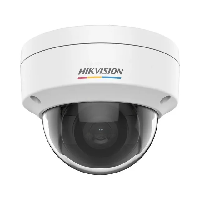 Cámara de vigilancia IP exterior ColorVu Dome 2 MP 2.8 mm PoE Hikvision DS-2CD1127G0