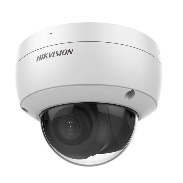 Cámara de vigilancia IP Hikvision AcuSense DarkFighter lente 2.8 mm, 4 MP, PoE, IR 30M ranura para tarjeta, micrófono Hikvision DS-2CD2146G2H-ISU