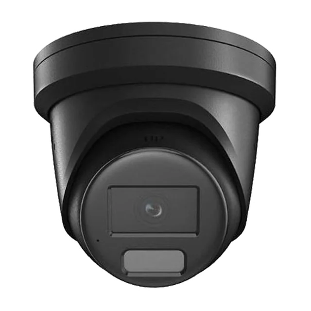 Cámara de vigilancia IP, lente 4MP, 2.8mm, IR 40m, WL 40m, Aprendizaje profundo, ColorVu, Dual LightMic, PoE, Negro - Hikvision DS-2CD2347G2H-LIU-BLACK-2.8mm