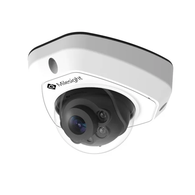 Cámara de vigilancia IP Mini Domo 5MP IR 30M lente 2.8mm tarjeta de micrófono Milesight Technology - MS-C5373-PD