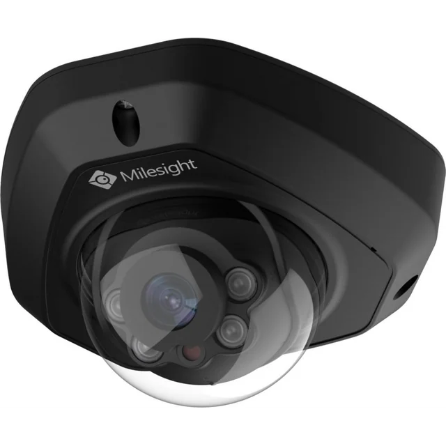 Cámara de vigilancia IP mini domo 5MP IR 30m lente 2.8mm Tecnología Milesight - MS-C5373-PD(BLACK)