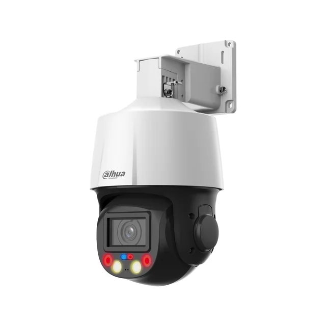 Cámara de vigilancia IP PTZ, zoom 5X, 4MP, Smart Dual Light IR 50m WL 30m, Audio bidireccional, alarma estroboscópica, TiOC WizSense - Dahua SD3E405DB-GNY-A-PV1