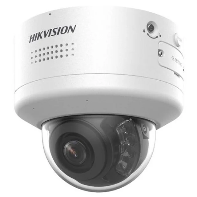 Cámara Domo IP PTRZ Hikvision, ColorVu, Alarma, IK10, Micrófono, Altavoz, 4MP, PoE, IR 40m, Lente motorizada 2.8-12 mm - DS-2CD2747G2H-LIPTRZS2U/SL(2.8-12mm)