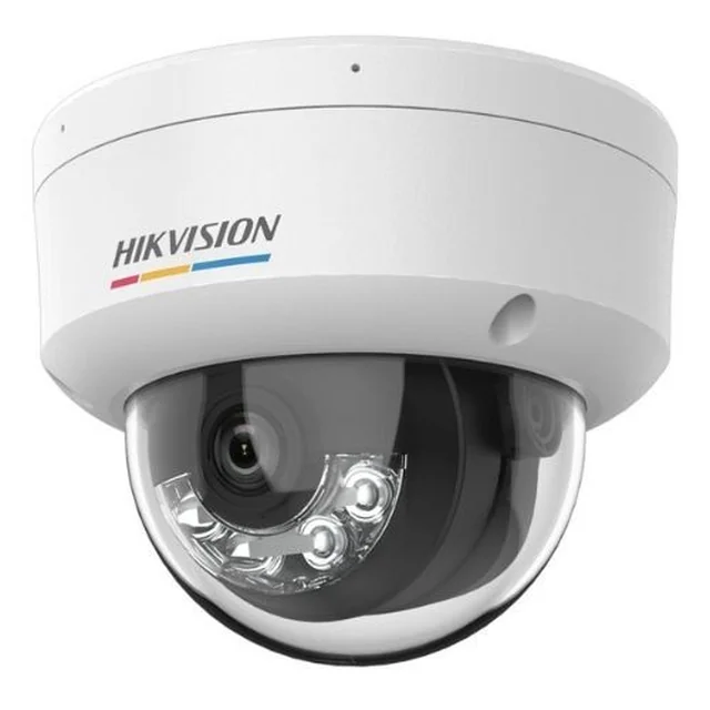 Cámara IP 2MP, ColorVu, lente 4mm, Luz híbrida inteligente, IR 30m, luz blanca 30m, micrófono, PoE, IK08 - Hikvision DS-2CD1127G2H-LIU(4mm)