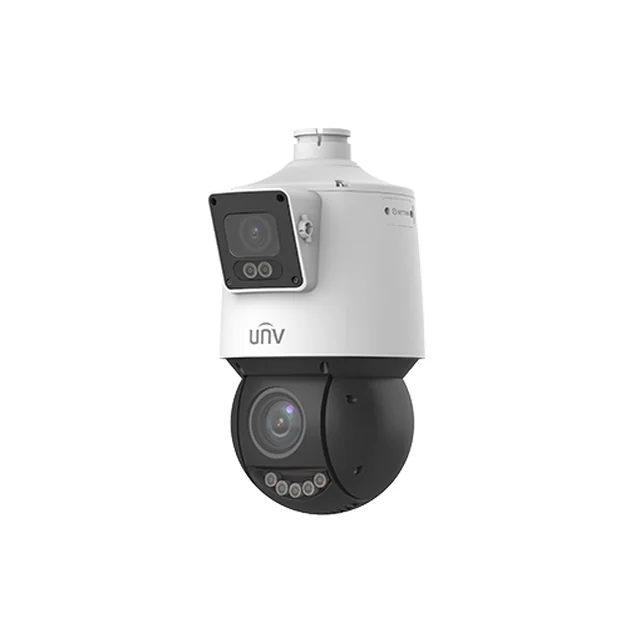 Camera de supraveghere Dual-lens IP, PTZ, 4MP, IR 100m&WL30m, Audio, Alarm, PoE, IP66 - UNV IPC94144SFW-X25-F40C