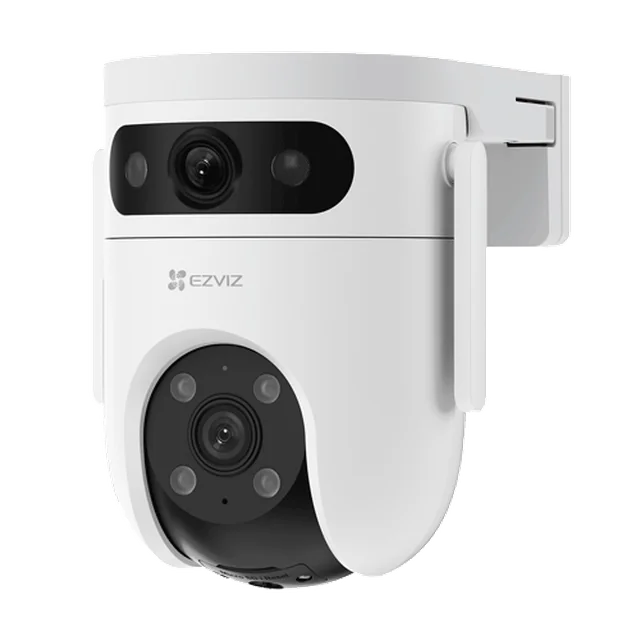 Caméra de surveillance IP Wi-Fi Pan&Tilt, Double 3K, Audio bidirectionnel, Carte SD, distance IR 30m, couleur 24/7 - EZVIZ H9c Double