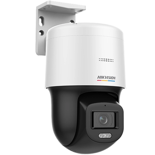 Caméra de surveillance miniPT, IP, objectif ColorVu 2MP, 4.0mm, Lumière blanche 30m, Audio, PoE, IP66 - HIKVISION DS-2DE2C200SCG-E(F1)