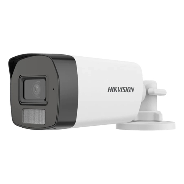 Câmera de vigilância com luz dupla, lente 5MP, 3.6mm, IR 40m, WL 40m, Microfone - Hikvision - DS-2CE17K0T-LFS-3.6mm