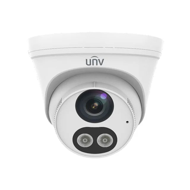 Câmera de vigilância IP 2MP lente 2.8mm WL 30m Microfone PoE ColorHunter - UNV - IPC3612LB-AF28K-WL