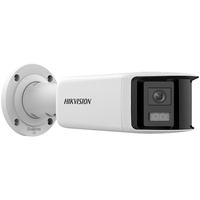 Câmera de vigilância IP, 4MP, Visão panorâmica 180°, lente 2.8mm, IR 40m, Áudio, Alarme, PoE, IP67 - DarkFighter, HIKVISION DS-2CD2T46G2P-ISU-SL-2.8mm