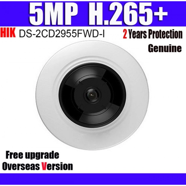 Câmera de vigilância IP Hikvision Dome DS-2CD2955FWD-I, 5 MP, IR 8 m, 1.05 mm olho de peixe