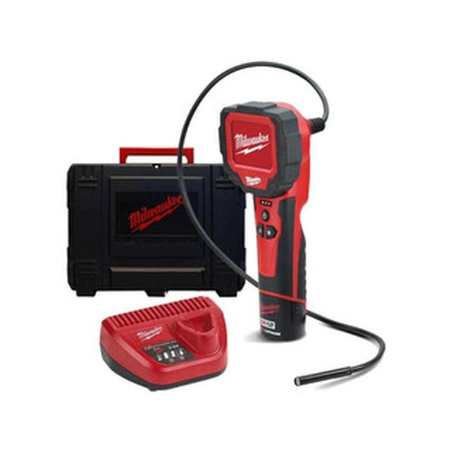 Câmera endoscópica Milwaukee M12 IC-201C S 9 mm x 0,914 m | 1 x 2 Ah bateria + carregador | Em uma mala