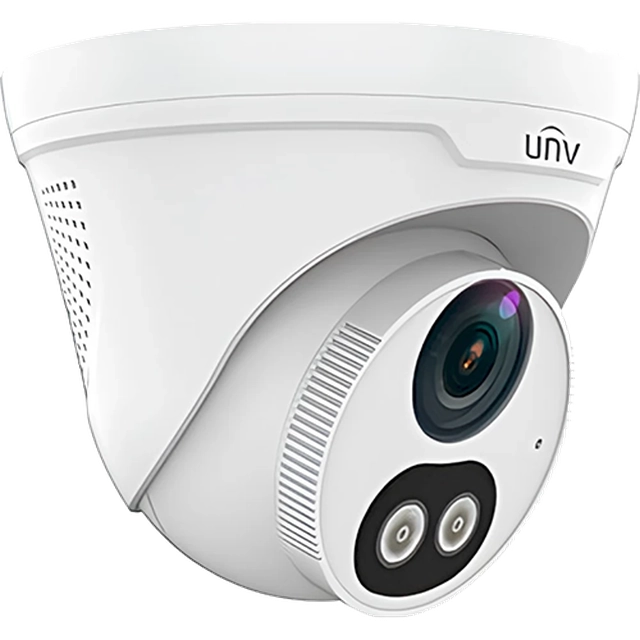 Caméra IP 2MP, Lumière blanche et objectif Smart IR 30M, 2.8mm, Microphone et haut-parleur intégrés - UNV IPC3612LE-ADF28KC-WL