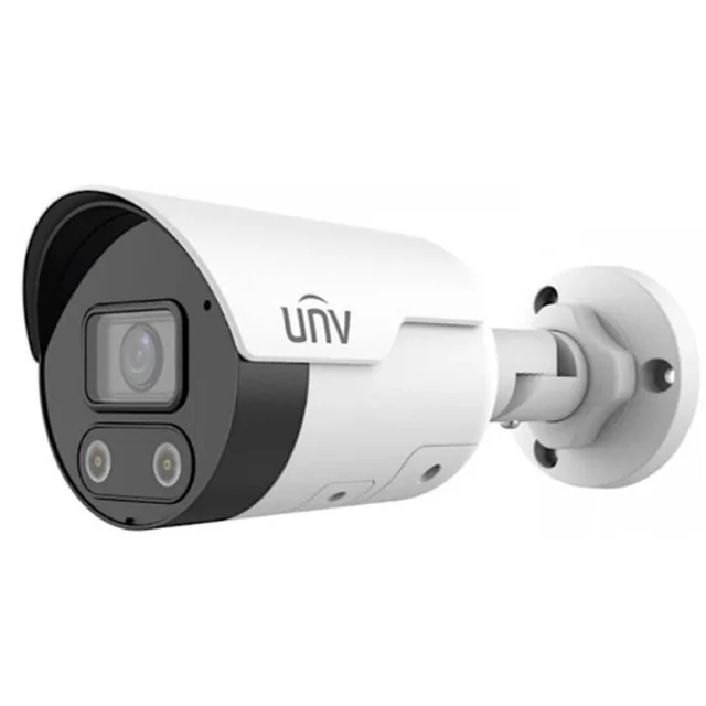 Caméra IP 2MP, lumière blanche, objectif Smart IR 30M, 2.8mm, Microphone et haut-parleur, IP67, PoE - UNV IPC2122LE-ADF28KMC-WL