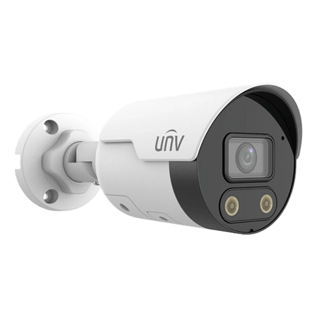 Câmera IP 4MP, Luz branca e lente Smart IR 30M, 2.8mm, Áudio bidirecional, IP67, PoE - UNV IPC2124LE-ADF28KMC-WL