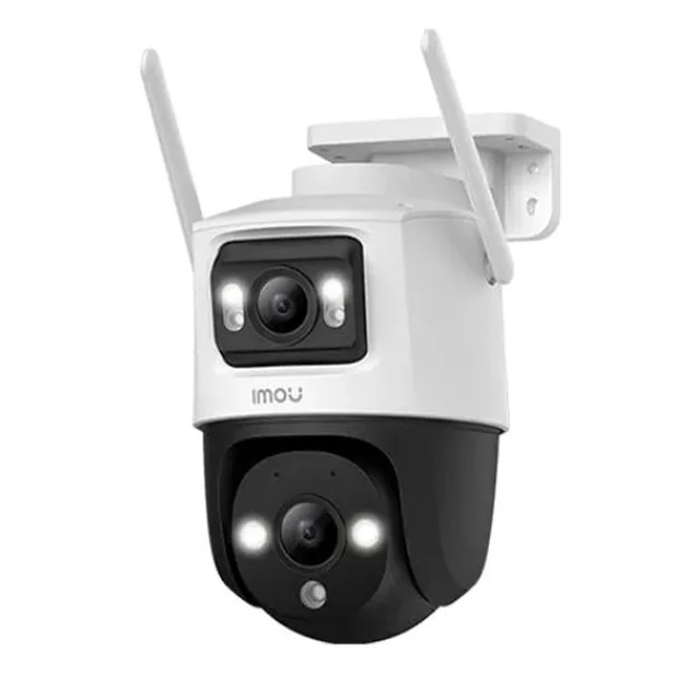 Camera IP PT exterior Wi-Fi, 5+5MP, lentila duala, sirena, auto smart tracking, IR 30m, lumina alba 30m, microfon, difuzor, detectie vehicul/om -  IMOU Cruiser Dual