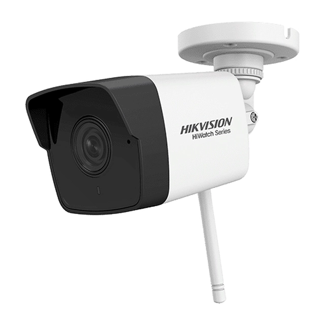 Camera supraveghere IP Wi-Fi 2 Megapixeli, lentilă 2.8mm, IR 30m, Audio, SD-card - HIKVISION seria HiWatch HWI-B120-D-W