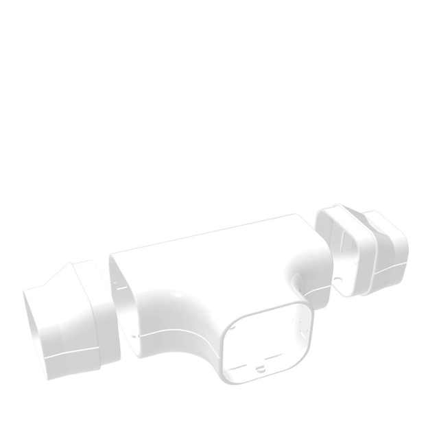 Camiseta para canal de tubo acondicionador Tecnosystemi, New-Line DT100-EXC blanco