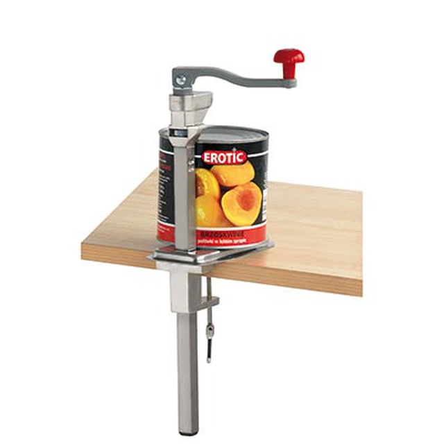 Can opener attached to the table top