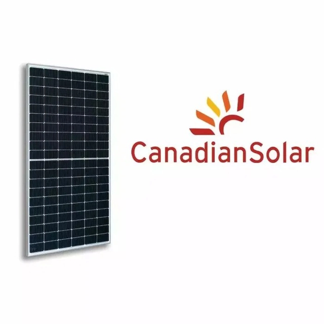 Canadense 430W- tipo N - moldura preta de vidro duplo