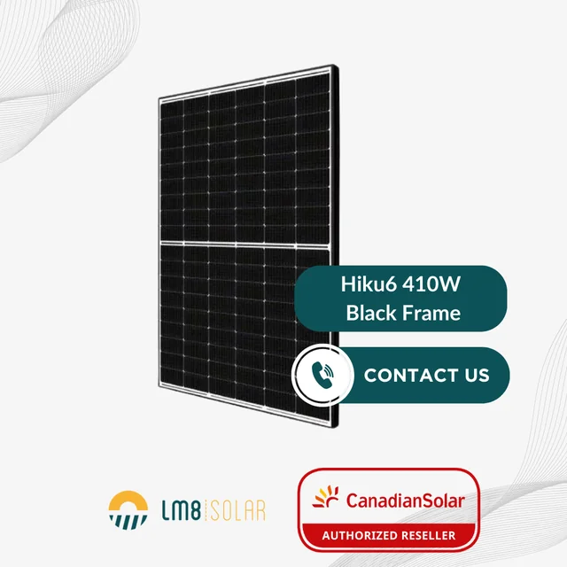 Canadian Solar 410W must raam, osta päikesepaneele Euroopast