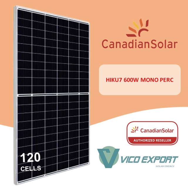 Canadian Solar CS7L-600MS // Canadian Solar 600 Painel Solar W 120 Células.