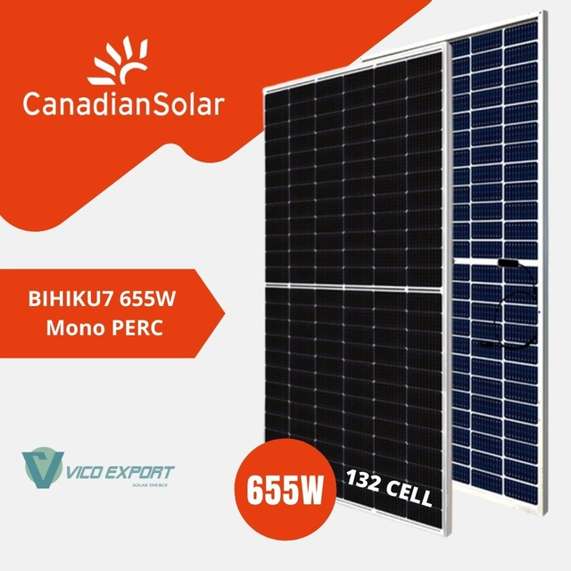 Canadian Solar CS7N-655MB-AG BIFACIAL // Canadian Solar 655W saulės skydelis