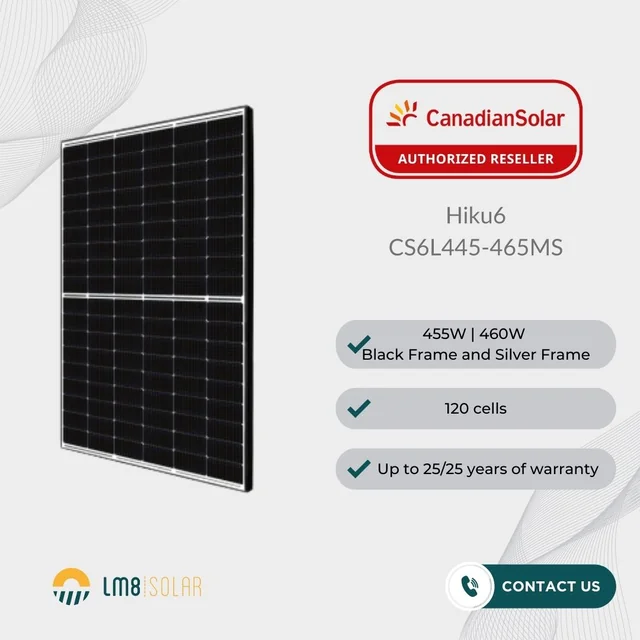 Canadian Solar päikesepaneelid 460w must raam