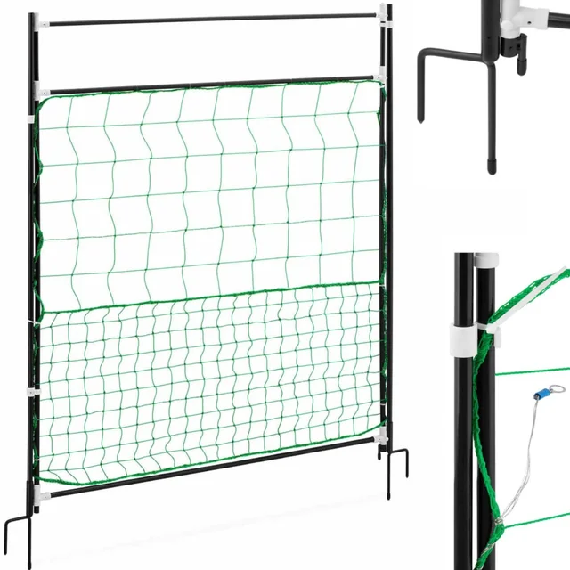 Cancello porta recinzione in rete per pollame galline 125 x 86 cm