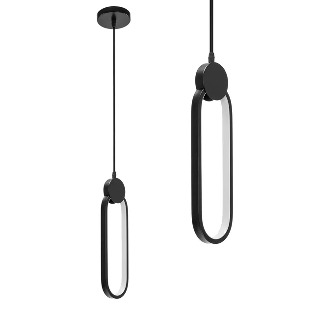 Candeeiro de Teto LED APP851-CP Preto